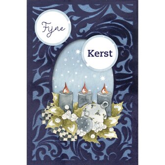 3D Velvet Cards - Christmas Blues 3DVC10002