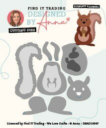 Designed by Anna - Mix and Match Cutting Dies - Scarlett Squirrel DBAD10047