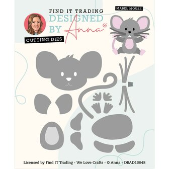 Designed by Anna - Mix and Match Cutting Dies - Mabel Mouse DBAD10048