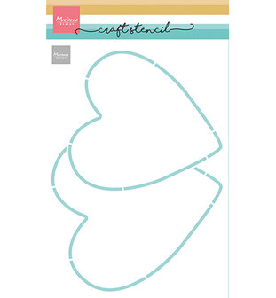 &nbsp; Craft stencil - 2 hearts &nbsp;91905/ps8176&nbsp;