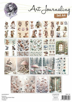 &nbsp; X Combiset DDBD MDF Art Journal Notebook A4 (staand) plus Fairybells A4 set Winter &nbsp;95474/x00012&nbsp;