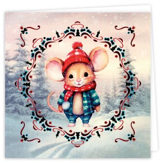 Dot and Do Cards 18 - Berries Beauties - Winter Mouse DODOPP018