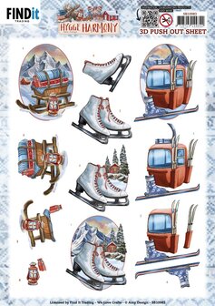 3D Push Out - Amy Design - Hygge Harmony - Winter Sports SB10983