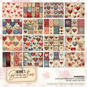 Paperpack - Berries Beauties - Valentine- A4 BBPPA410008