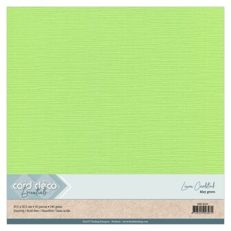 Scrap May Green Linen Cardstock LKK-SC21