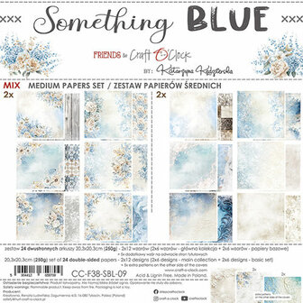 &nbsp; Craft O Clock Set of Mix Papers 20x20 cm Something Blue &nbsp;91975/sbl09&nbsp;