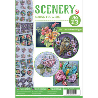 Push Out book Scenery 13 - Urban Flowers POS10013