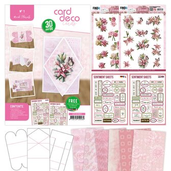 3D and Do - Card Deco Essentials - Pink Florals CDE3D10001