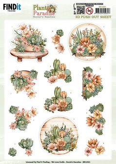 3D Push out Sheet - Berries Beauties - Plant Paradise - Blooming Oasis SB11021