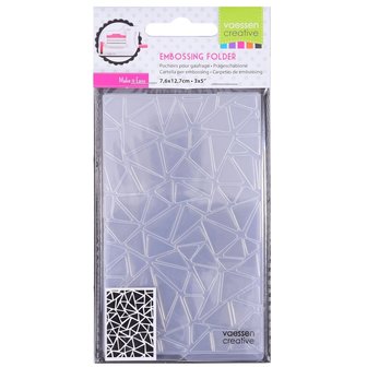 Vaessen Creative embossing folder 3x5&quot; triangle texture