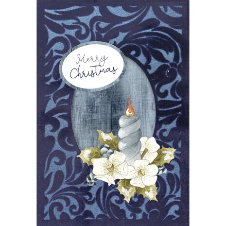 3D Velvet Cards - Christmas Blues 3DVC10002