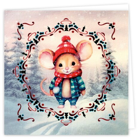 Dot and Do Cards 18 - Berries Beauties - Winter Mouse DODOPP018