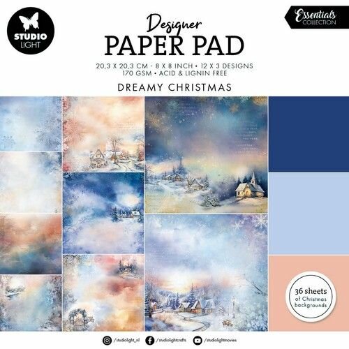 Studio Light Design Paper Pad Dreamy Christmas Essentials nr.198 SL-ES-DPP198 203,2x203,2mm