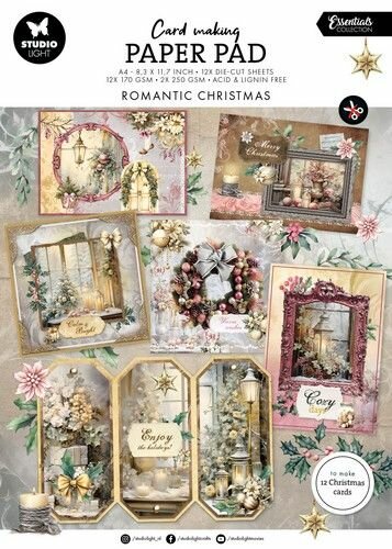 Studio Light Card making pad Romantic Christmas Essentials nr.11 SL-ES-CMP11 210x294mm