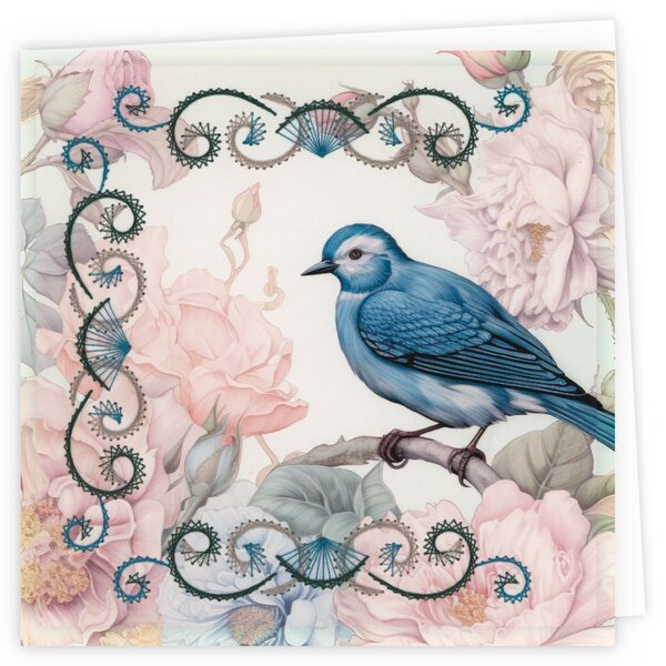 Stitch and Do Cards - Blue Birds STDOPP001