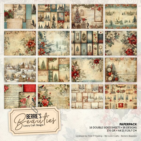 Paperpack - Berries Beauties - Christmas Village - A4 BBPPA410001