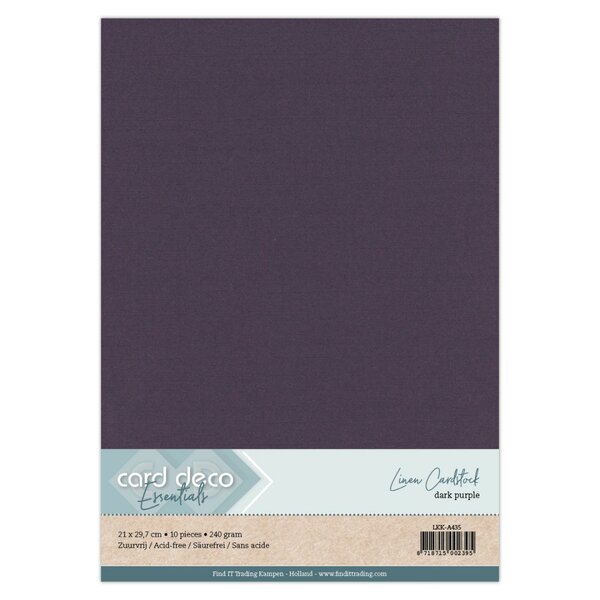 Linen Cardstock - A4 - Dark Purple LKK-A435