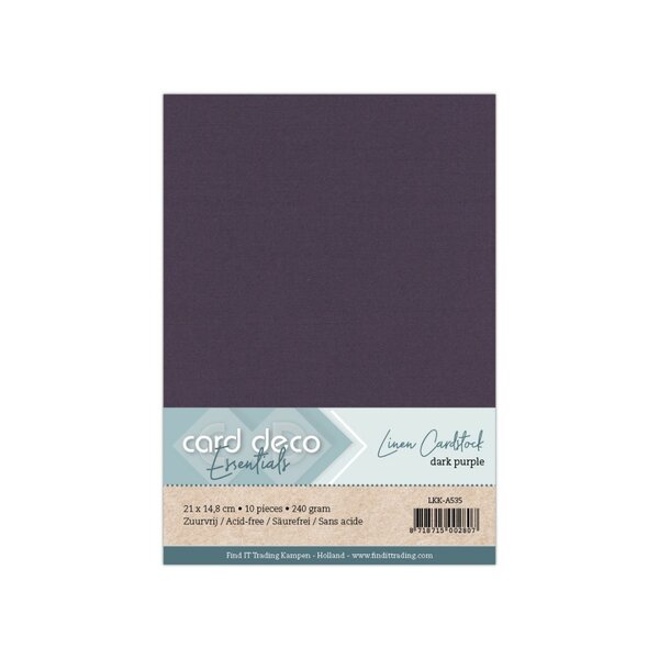 Linen Cardstock - A5 - Dark Purple LKK-A535