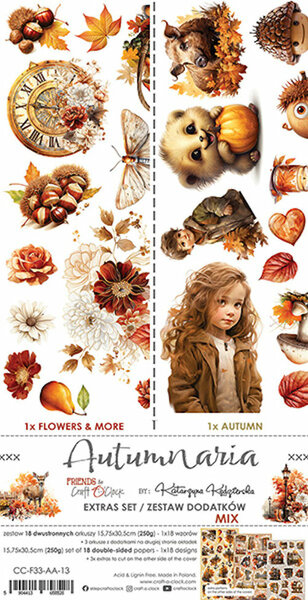 &nbsp; Craft O Clock Extras Set Mix 15x30 cm Autumnaria &nbsp;CC-F33-AA-13&nbsp;