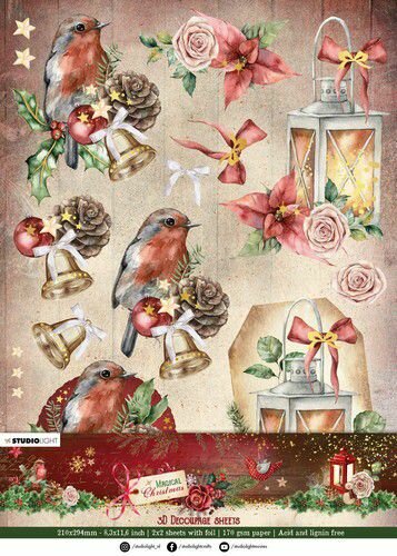 Studio Light Paper Set Magical Christmas nr.33 SL-MC-PS33 A4  SL-MC-PS33