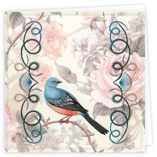 Stitch and Do Cards - Blue Birds STDOPP001