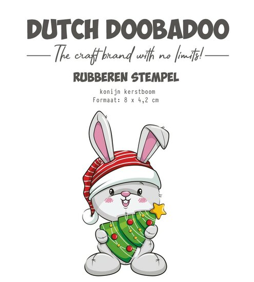 DDBD Rubber stempel Konijn kerstboom 497004018