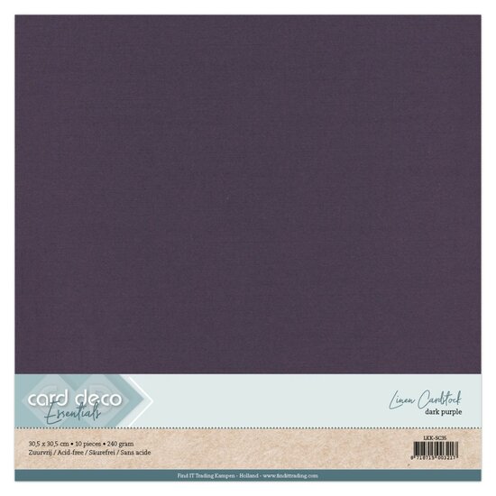 Linen Cardstock - SC - Dark Purple LKK-SC35