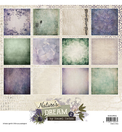 Studio Light Design Paper Pad Background papers  Nature&#039;s Dream 2 nr.236 203,2x203,2mm